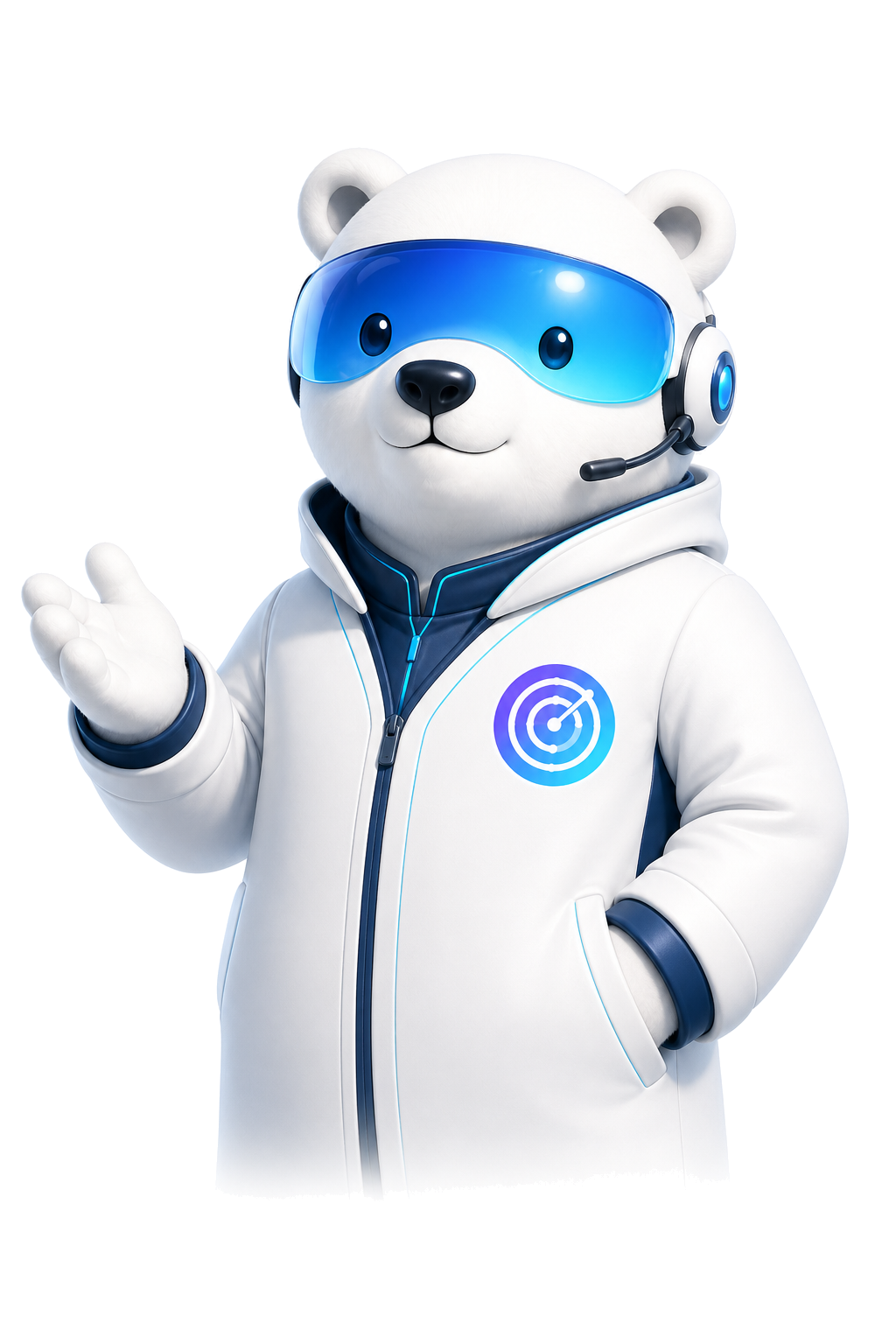 SearchPilot AIOの白くまマスコット Pyro